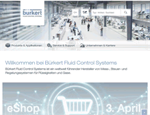 Tablet Screenshot of buerkert.ch
